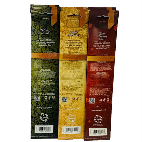 Gonesh Christmas Set Incense 20 Sticks X 12 Pk (240 Sticks)