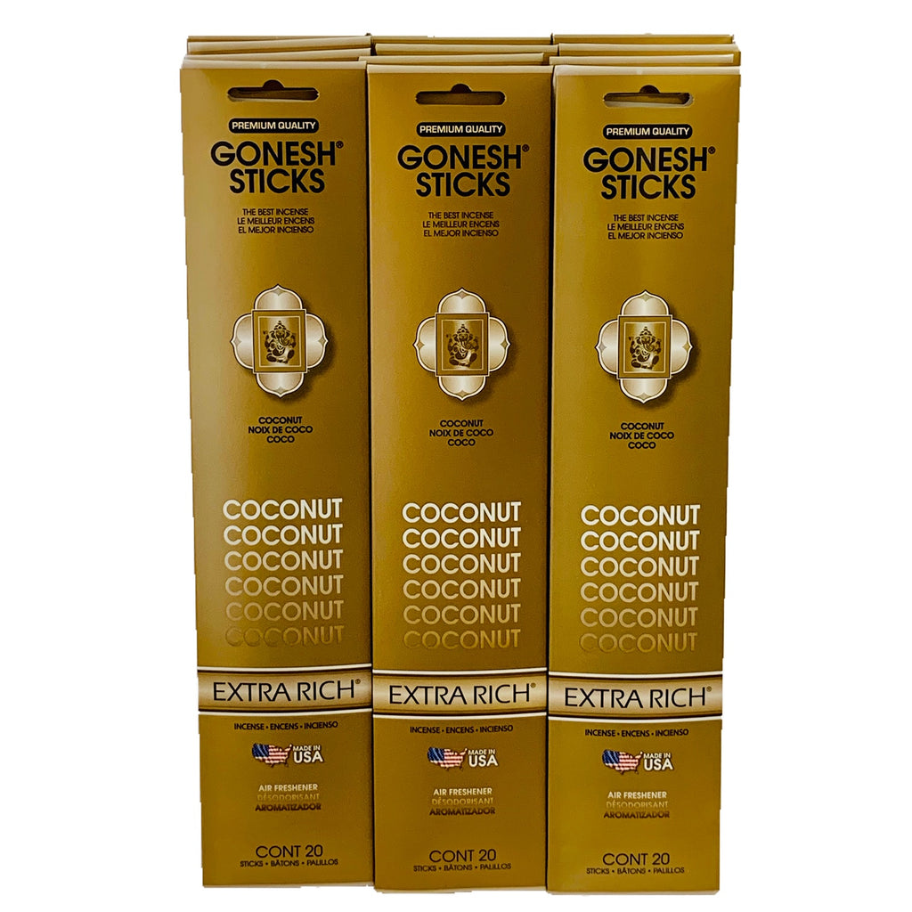 Coconut 20sticks X 12pk set (Total 240sticks) GONESH インセンス スティック