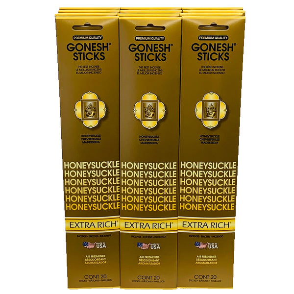 GONESH Honeysuckle 12 Pack (240 Sticks)