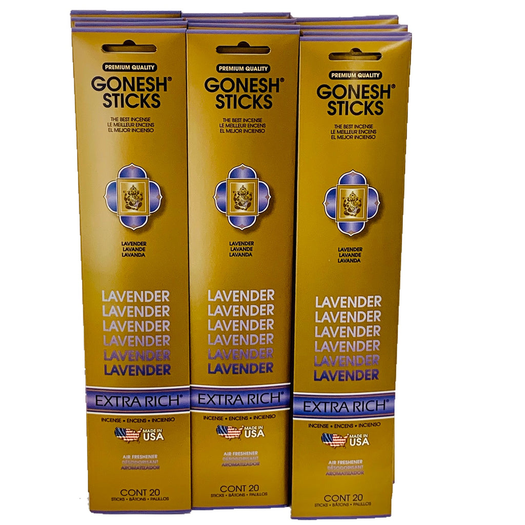 Lavender 20sticks X 12pk set (Total 240sticks) GONESH インセンス スティック