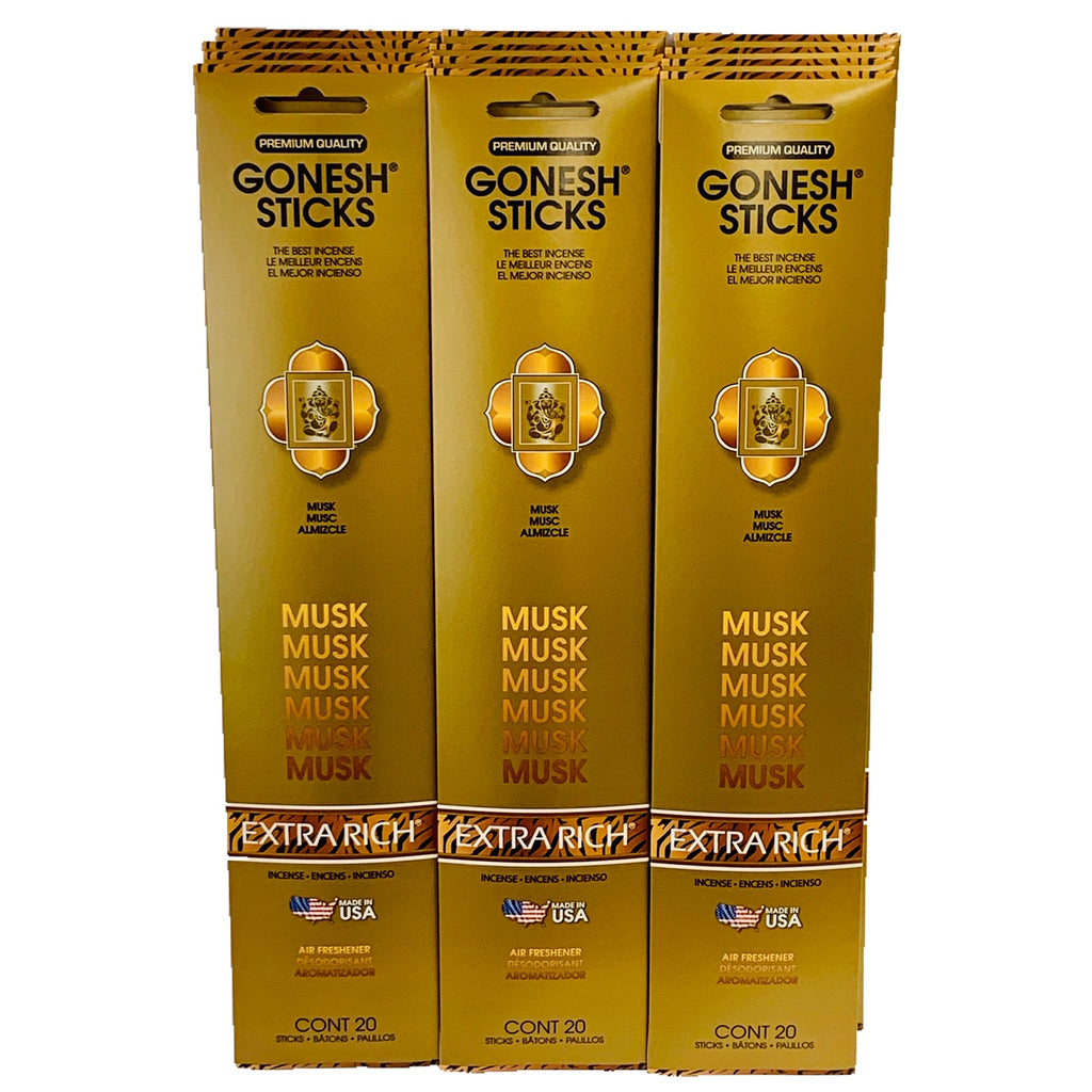 Musk 20sticks X 12pk set (Total 240sticks) GONESH インセンス スティック