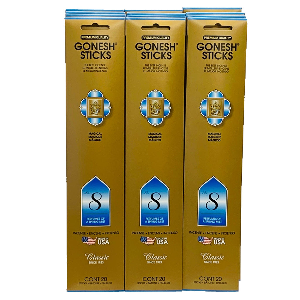 No. 8  20sticks X 12pk set (Total 240sticks) GONESH インセンス スティック