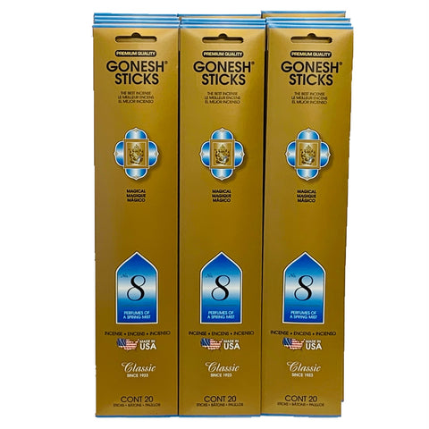 Gonesh No.8  Incense 20 Sticks X 12 Pk (240 Sticks)