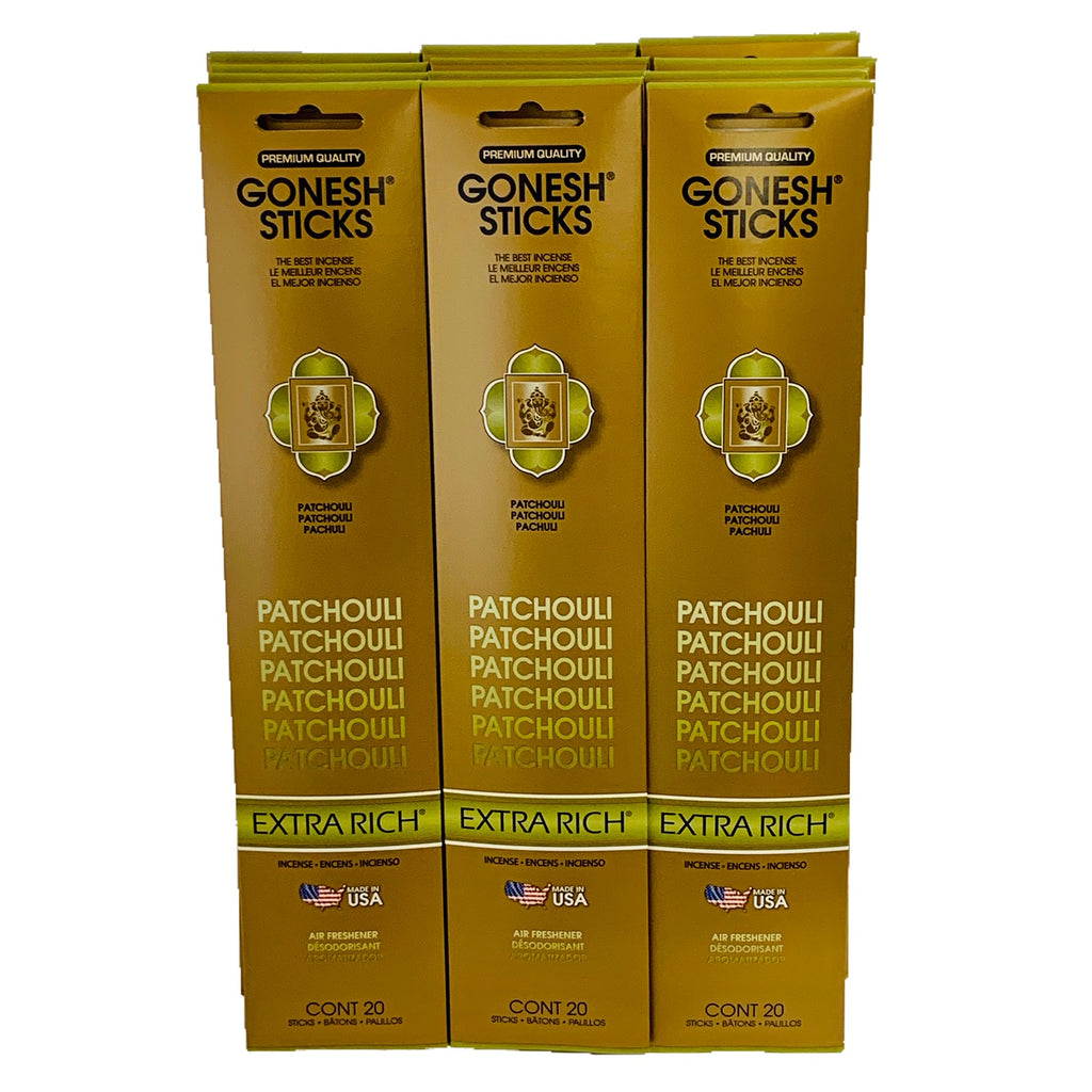 Patchouli 20sticks X 12pk set (Total 240sticks) GONESH インセンス スティック