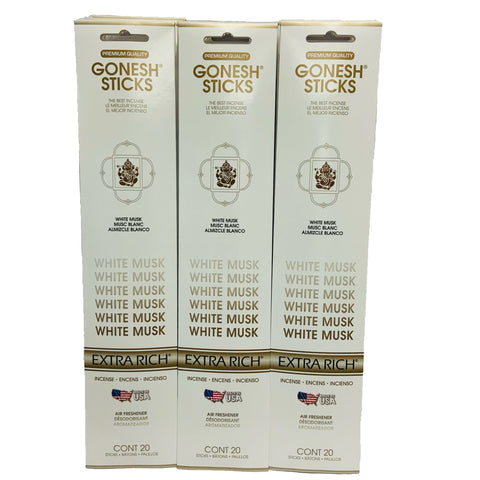 White Musk Bliss Collection 20sticks X 12pk set (Total 240sticks) GONESH インセンス スティック