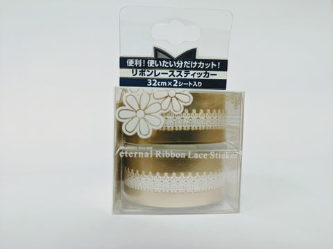 ネイル リボンレーススティッカー スクエア Ribbon 01 Dear Laura