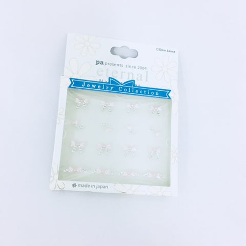 ネイル スティッカー リボン柄 ピンク EJ 03 Dear Laura