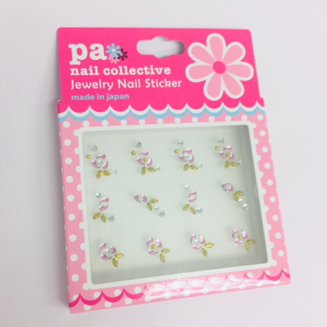 ネイル スティッカー バラ柄 クリスタル Dear Laura