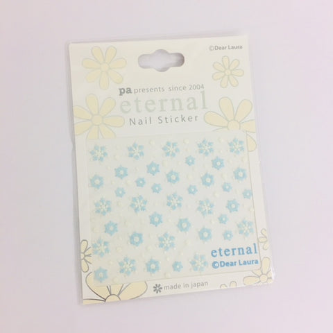 ネイル スティッカー スノーフレーク柄 ブルー pa151 Dear Laura