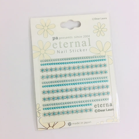 ネイル スティッカー ライン柄 ターコイズ pa175 Dear Laura