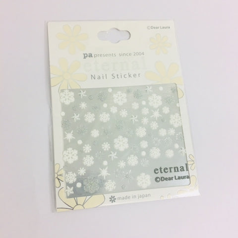 ネイル スティッカー スノーフレーク柄 pa195 白色 Dear Laura