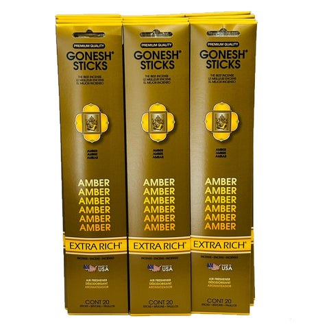 Amber 20sticks X 12pk set (Total 240sticks) GONESH インセンス スティック