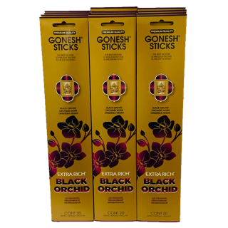 Black Orchid 20本 X 12袋セット(240本) GONESH インセンス スティック