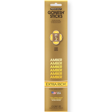 Amber 20sticks X 12pk set (Total 240sticks) GONESH インセンス スティック
